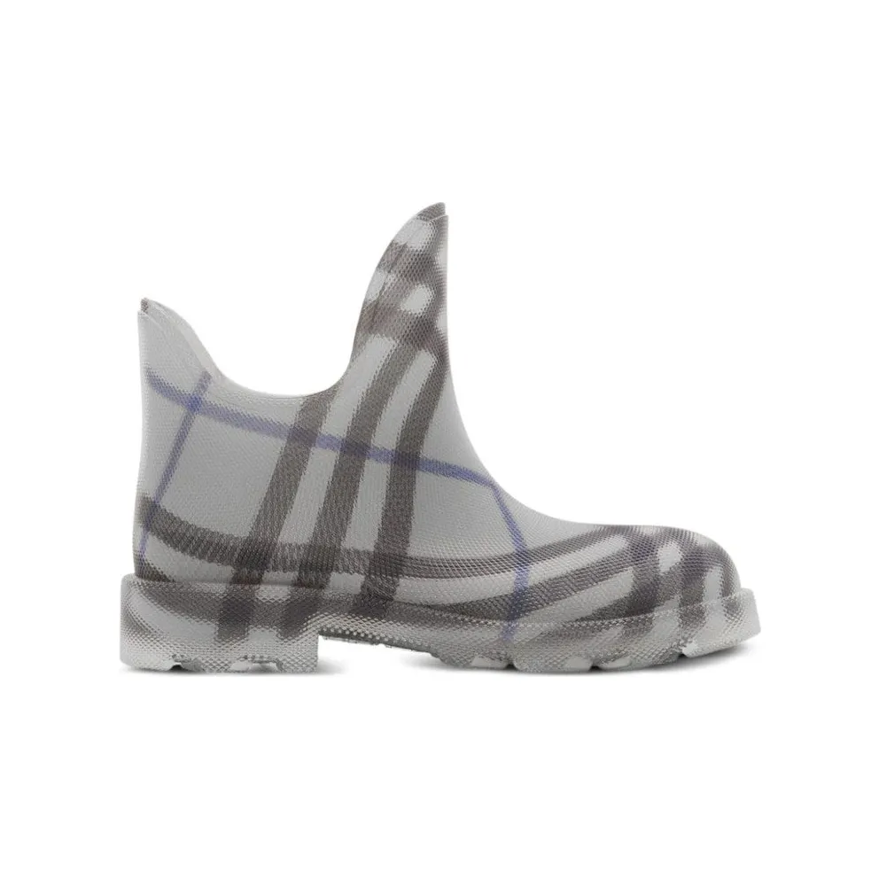 Burberry Marsh Checked Ankle Boot Grey (8088921)