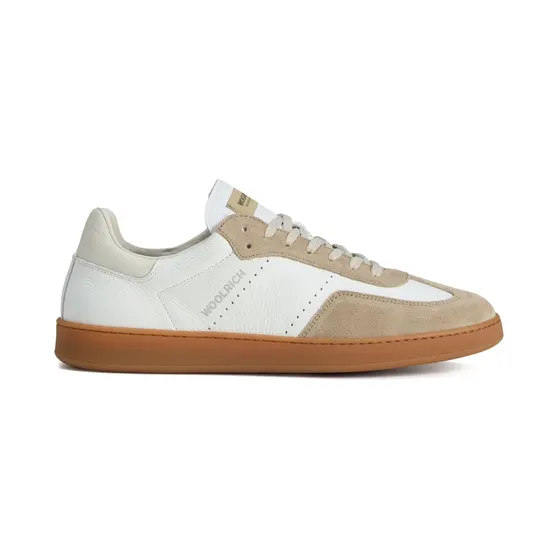 Woolrich Suède en leren retro “White” (CMWFFO1020MRUWF407)
