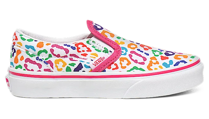VANS Rainbow Leopard Classic Slip-on Schoenen Voor Kinderen (Roze)