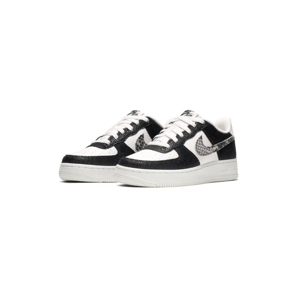 Nike Air Force 1 Low Snakeskin (GS) Summit White/Black (820438-111)