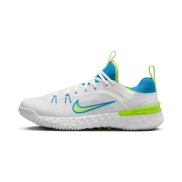 Nike Huarache 9 Elite TF LAX SE White Volt Vivid Blue (FV6148-100)