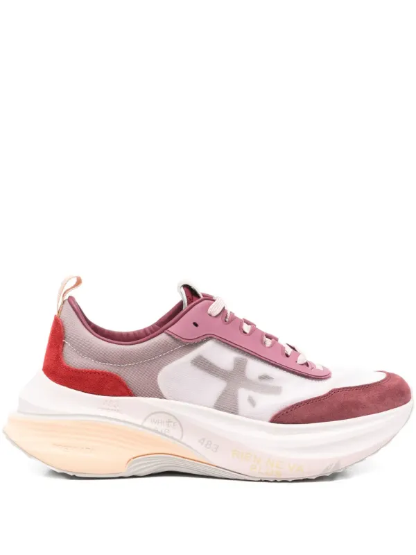 Premiata Hill 7856 mit Wildledereinsätzen – Rot