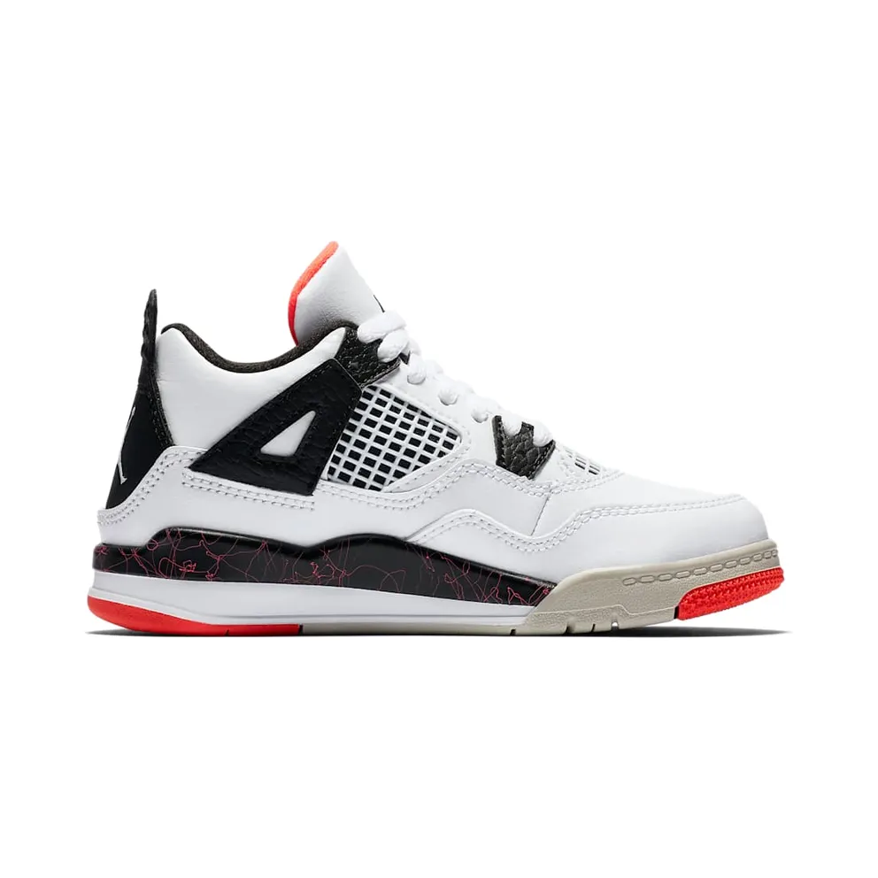 Jordan 4 Retro Flight Nostalgia (PS) White/Black-Bright Crimson-Pale Citron (BQ7669-116)