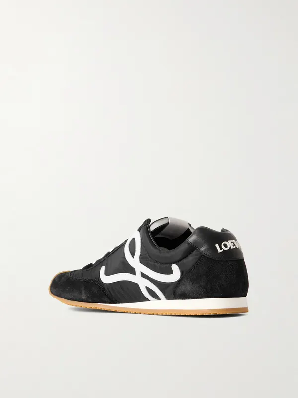 Loewe Ballet Runner 2.0 Logo-Appliquéd Shell, Suede and Leather Black (M816282XB3)