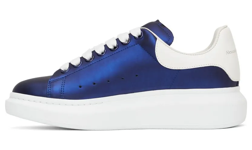 Alexander McQueen Blue & White Oversized Sneakers (662655W4PW1) (3)