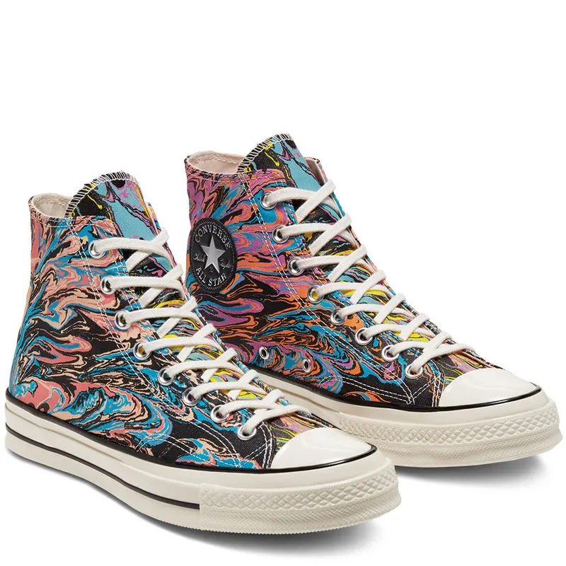 Converse Chuck Taylor All-Star 70s Hi Marble Egret/Multi-Black (167373C)