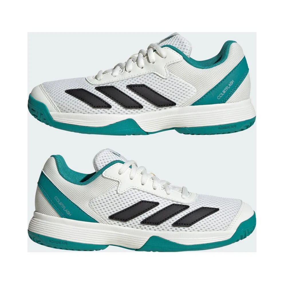 Adidas Courtflash Tennis Kids Cloud White / Pure Teal / Off White (JH5123)