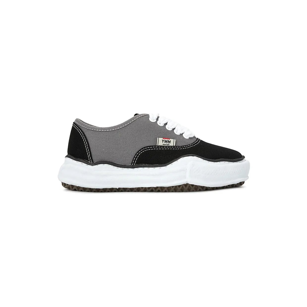 Maison Mihara Yasuhiro Baker OG Sole Bicolor Canvas Low Black Grey (A13FW738-BLACK GREY)
