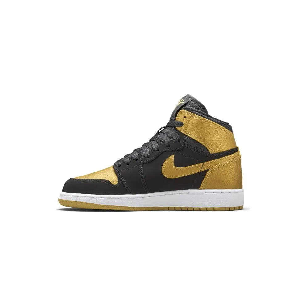 Jordan 1 Retro Melo (GS) Black/Metallic Gold-White (705300-026)