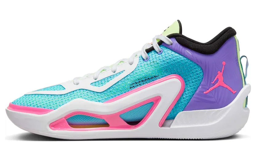 Jordan Tatum 1 Mid Wave Runner “Lagoon Pulse / Psychic Purple / White / Pink Blast” (FV0169-400)