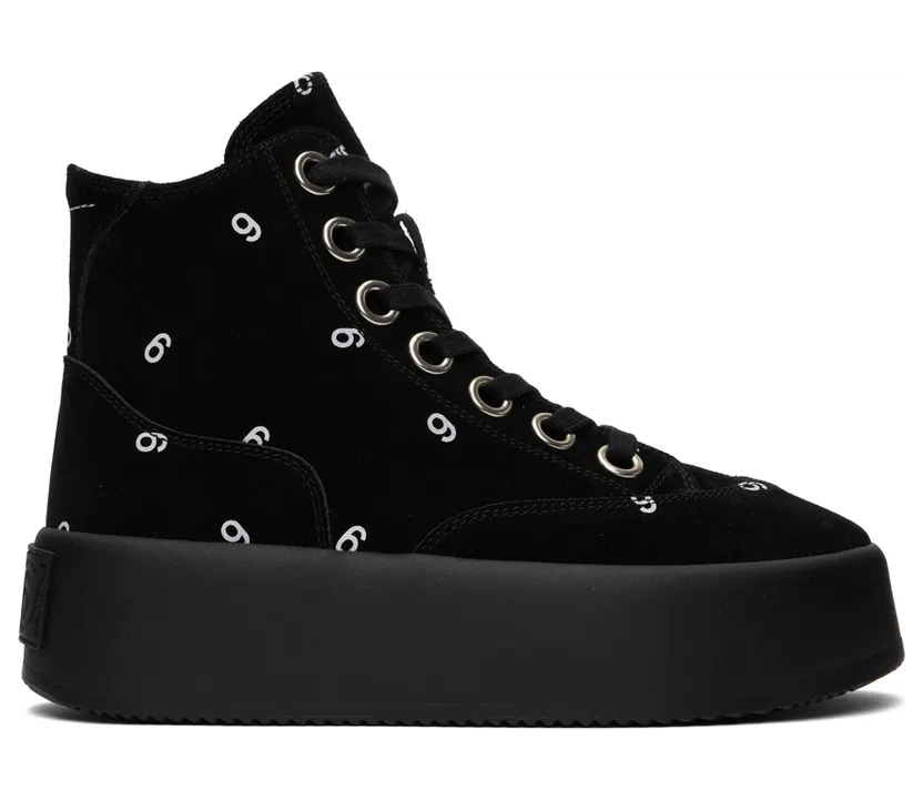 MM6 Maison Margiela Off-White 6 Platform High Sneakers (S59WS0180 PR667)