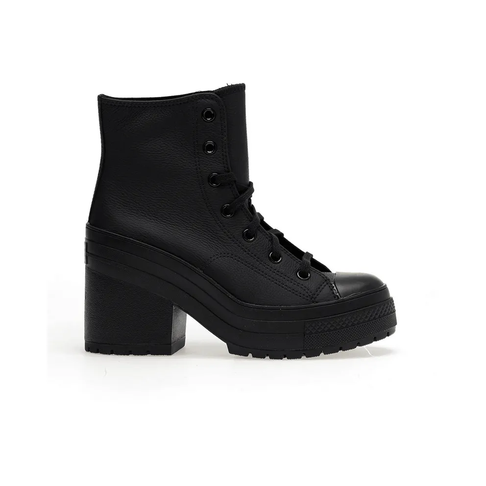 Converse Chuck 70 De Luxe Heel Leather Black/black/white