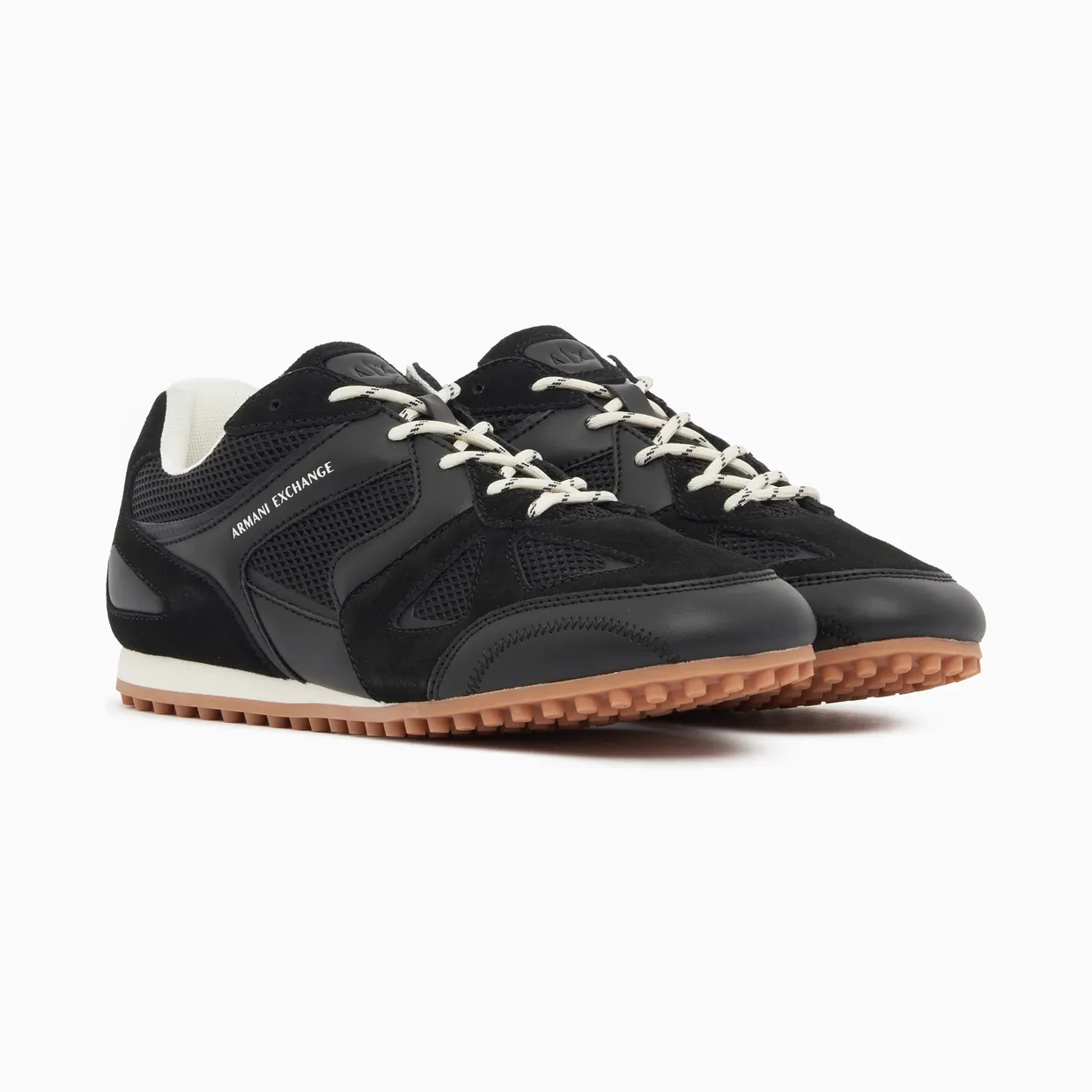 Armani Low Top Sneakers In Mesh And Suede With Rubber Sole (XM003619-AF29099-MC513) (2)