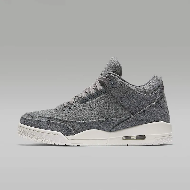 Jordan 3 Retro Wool Dark Grey/Dark Grey-Sail (854263-004)