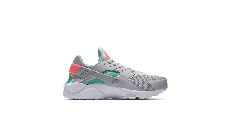Nike  Air Huarache Run South Beach Wolf Grey/Sunset Pulse-Kinetic Green-White (318429-053)