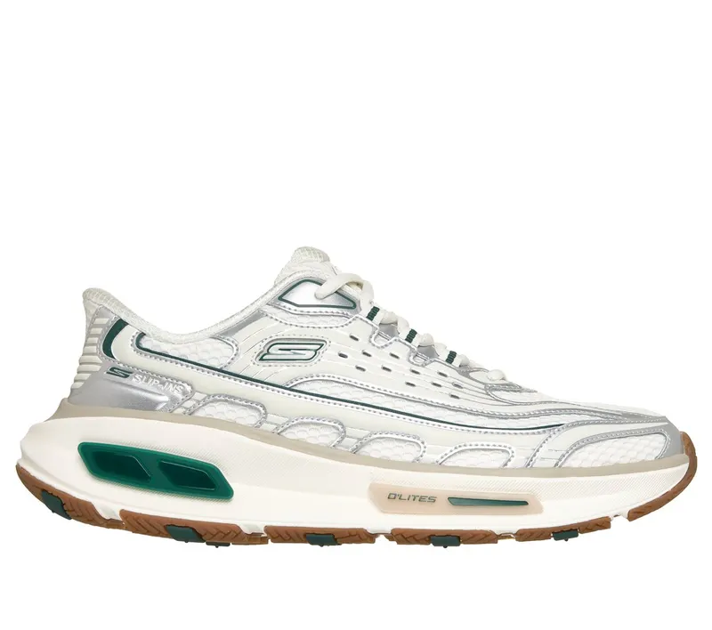 Skechers Slip-ins: Arch Fit D’Lites 330 – Modern Retro Jogger Sneaker Off-White/Groente