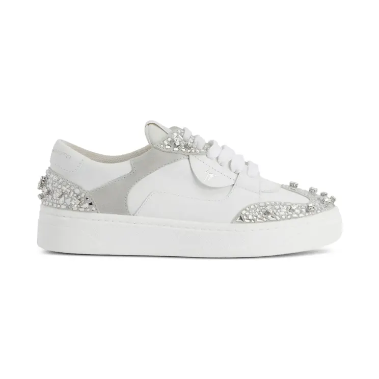Giuseppe Zanotti GZ94 met stras en kralen “White” (RW50028002)