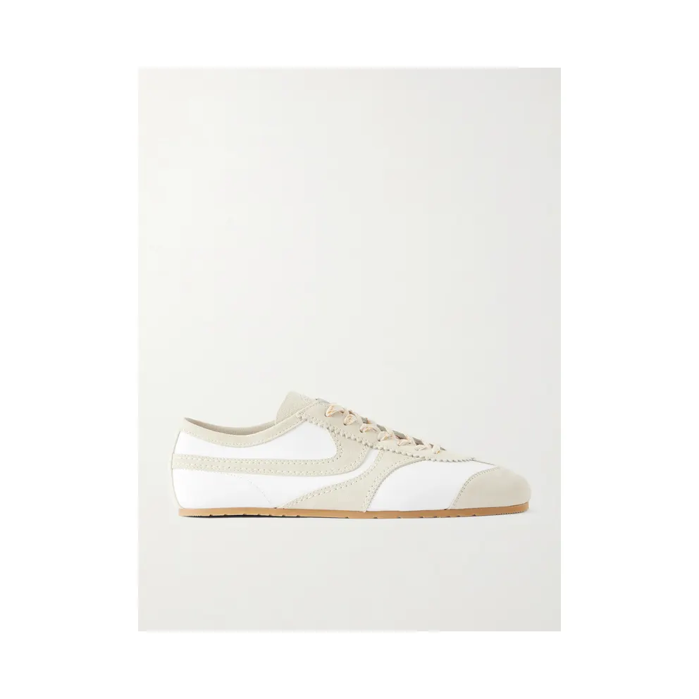 Dries Van Noten Suede-Trimmed Leather White (261-021725-0117)