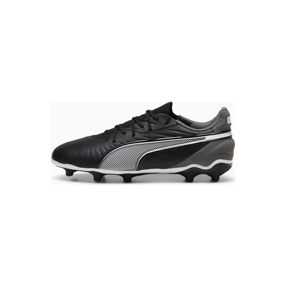 Puma King Match FG/AG Jr Black White Cool Dark Grey (108048-01)