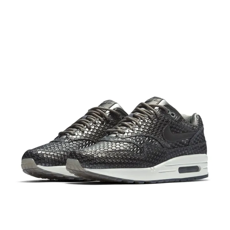 Nike Air Max 1 Reptile Metallic Pewter (W) Metallic Pewter/Metallic Pewter-Summit White (454746-015)