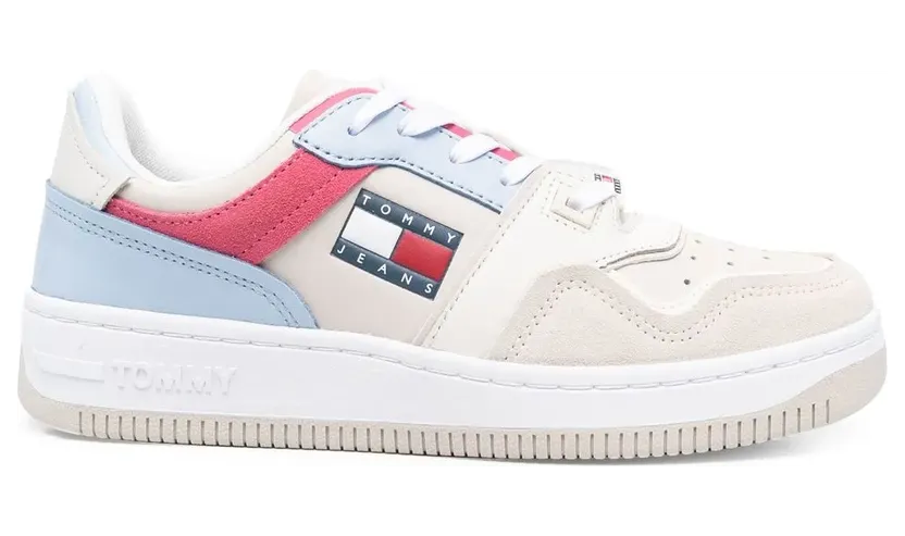 Tommy Jeans Talon sneakers met colourblocking – Beige (EN0EN02052)