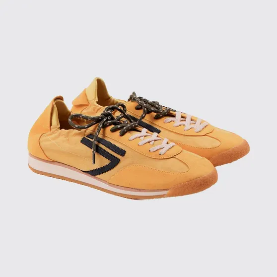 Puraai Panther Vegan Leather and Nylon Sneakers Yellow (PU602P023)