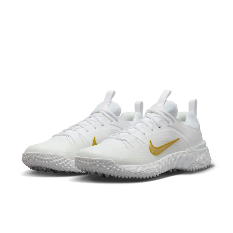Nike Huarache 9 Elite TF Low LAX White Metallic Vivid Gold (FN0310-100)