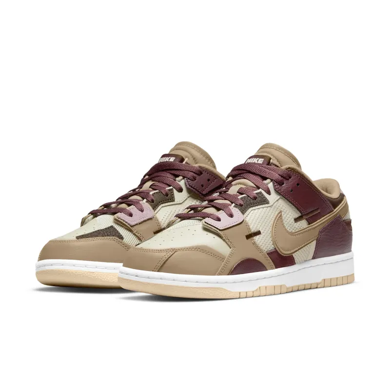 Nike Dunk Low Scrap Latte – “Latte / Maroon / White-khaki” (DH7450-100)