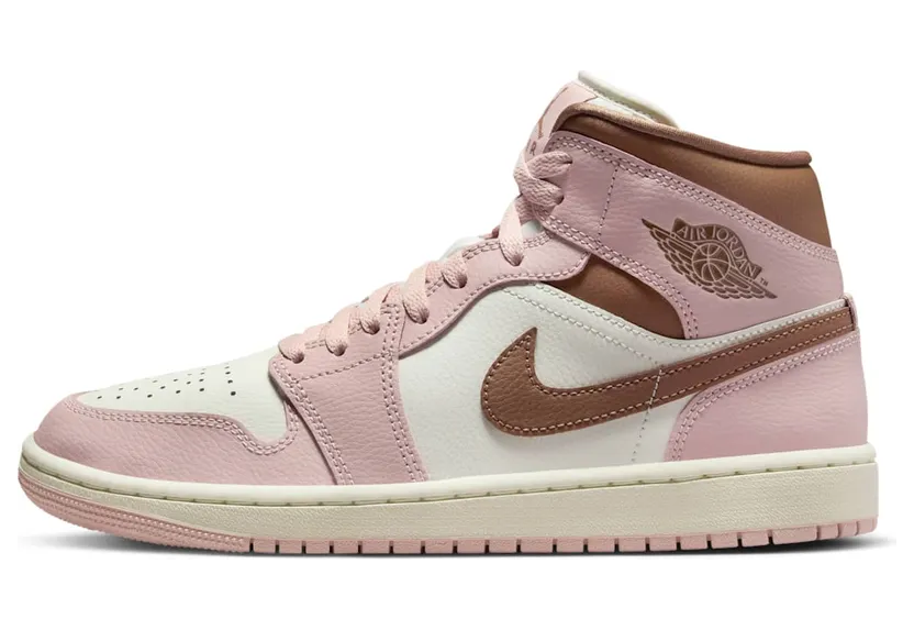 Jordan 1 Mid “Pink Oxford / Sail / Archaeo Brown” (BQ6472-620)