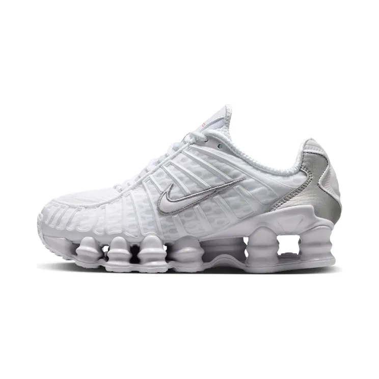 Nike Shox TL “White / Metallic Silver / Max Orange” (IO4645-100)