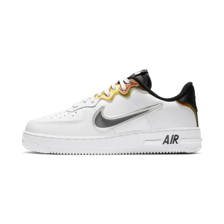 Nike Air Force 1 React ‘White Iridescent’ White/Glow/Black/Multi-Color (CN9838-100)