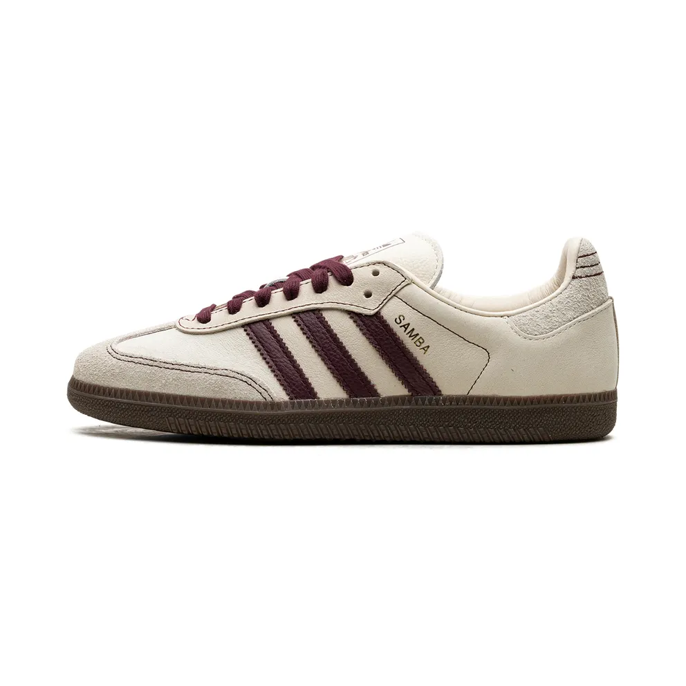 Adidas Samba OG “Wonder White Maroon” (IG1987)
