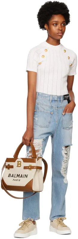 Balmain Beige B-Court (YN1VI690TWCL)