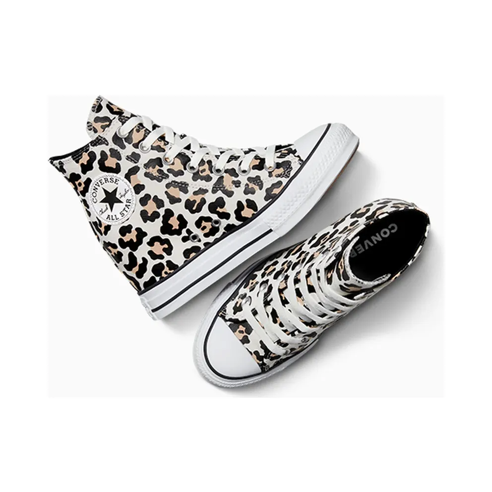 Converse Chuck Taylor All Star Wedge Platform Leopard Egret/Black/Coastal Dune (A14938C)
