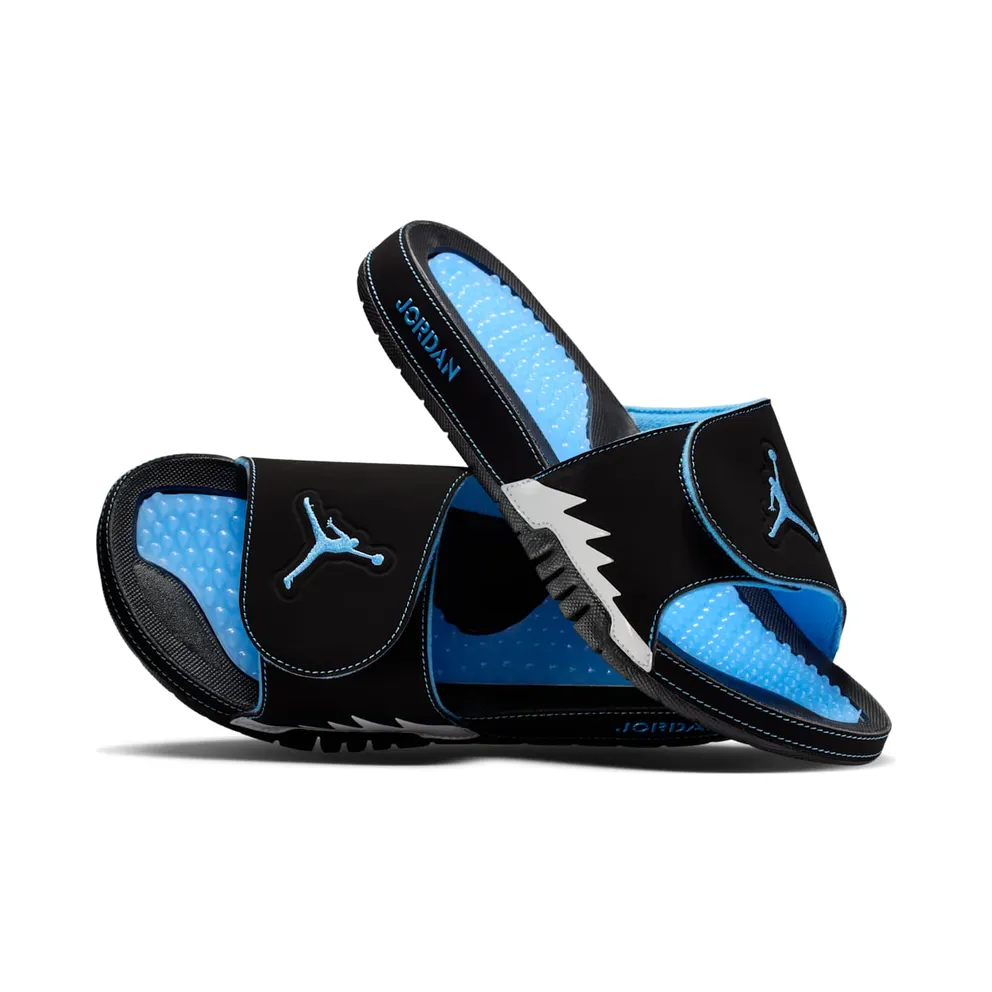 Air Jordan Hydro 5 Slide “Black / White / University Blue” (555501-004)