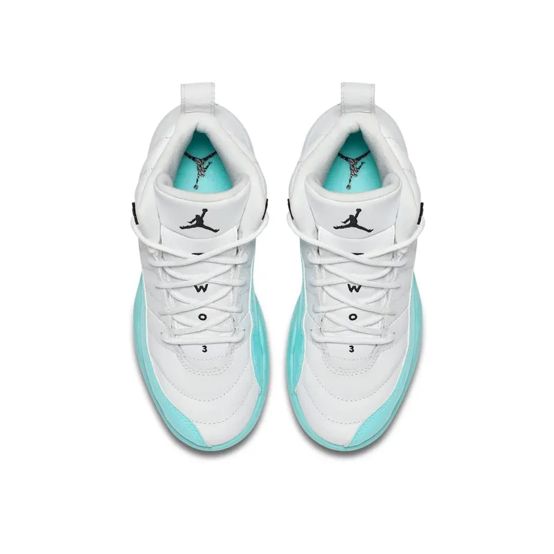 Jordan 12 Retro Light Aqua (PS) White/Black-Light Aqua (510816-100)