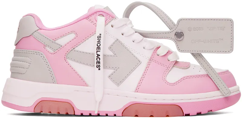 Off-White White & Pink Out Of Office (OWIA259F22LEA0013009)