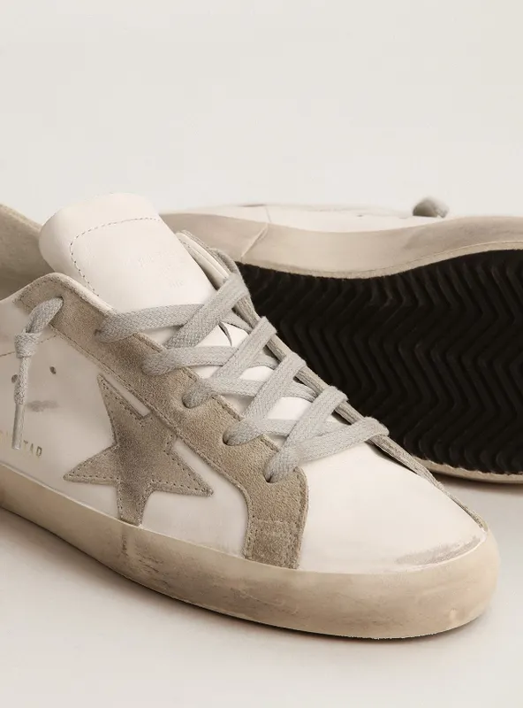 Golden Goose Women’S Super-Star With Gray Suede Star And Heel Tab (GWF00101.F000417.10276) (3)