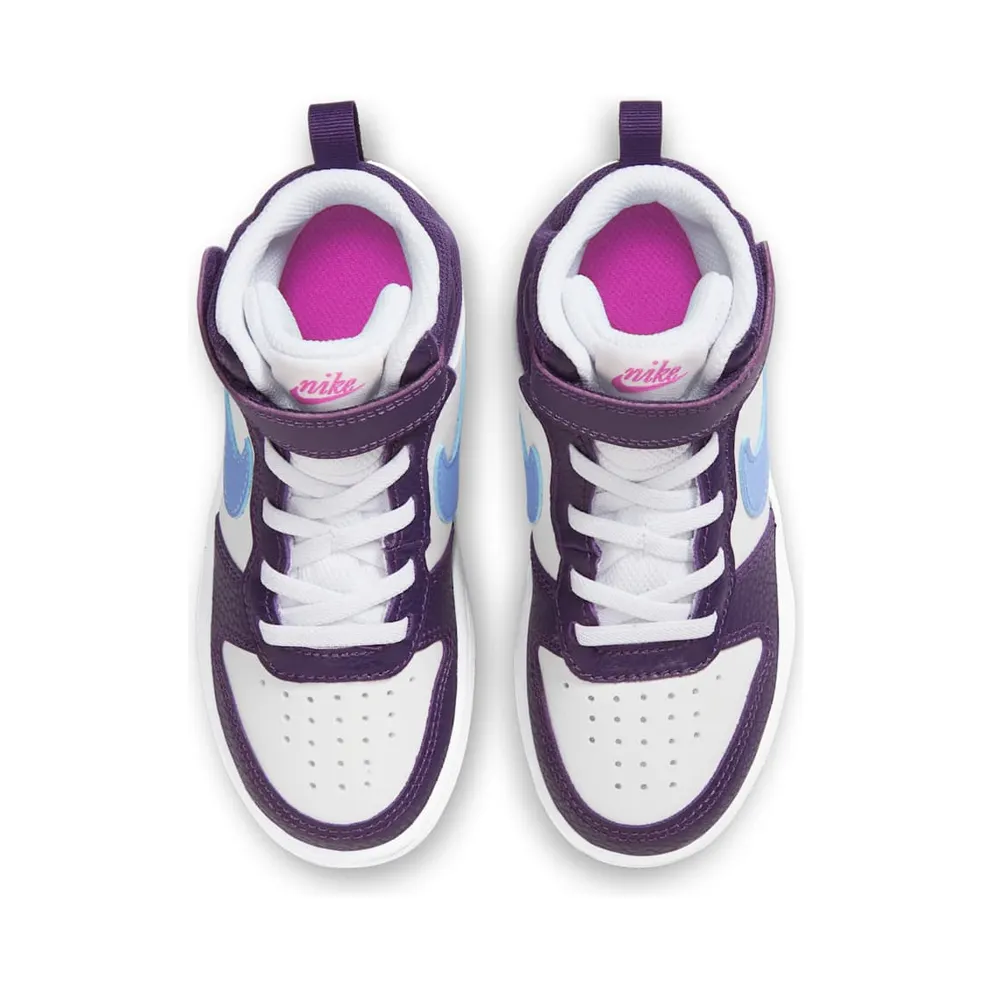 Nike Court Borough Mid 2 White Eggplant Royal Pulse (CD7783-106)