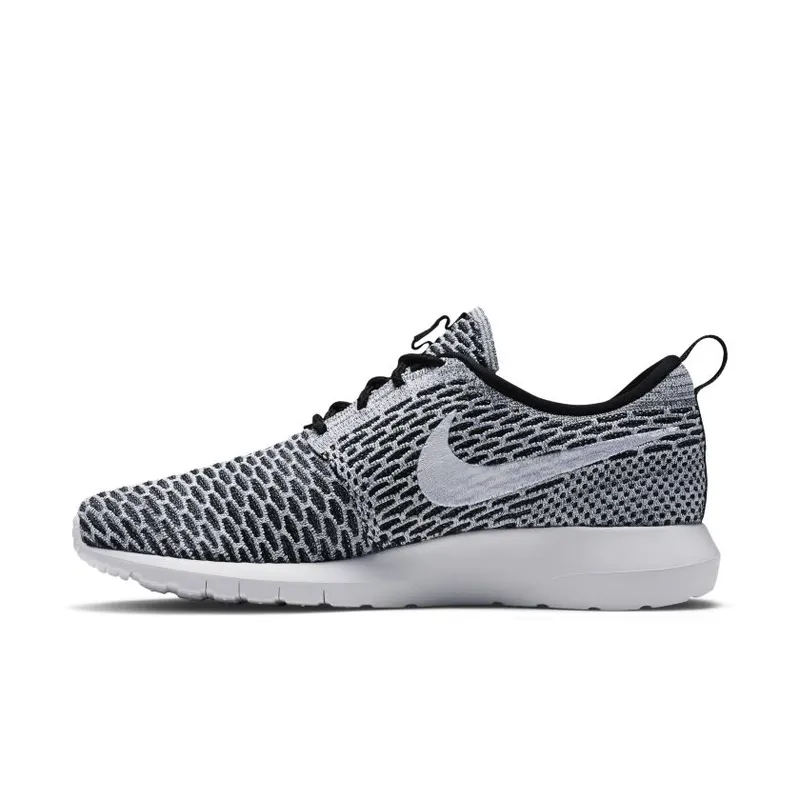 Nike Roshe Run Flyknit Black White Black/White-Dark Grey (677243-008)