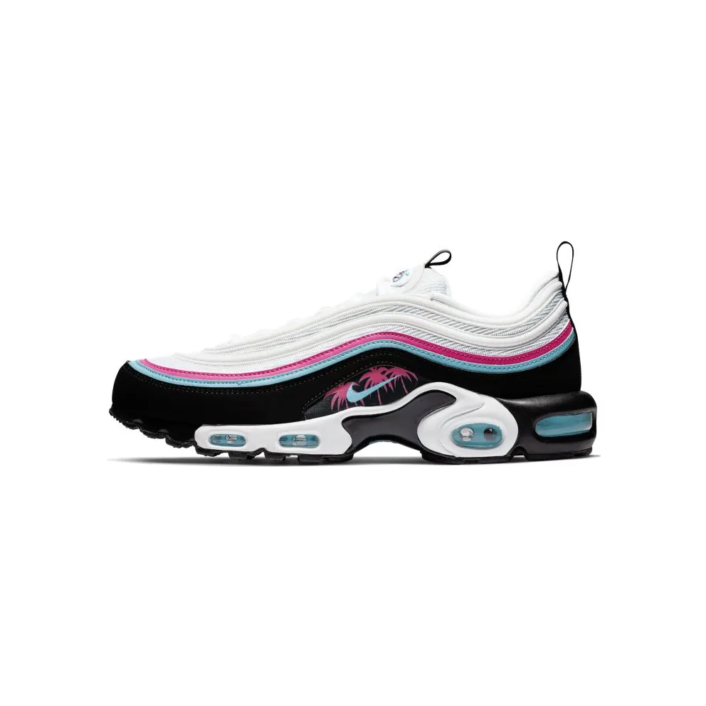 Nike Air Max Plus 97 Miami Away White/Blue Gale-Black-Laser Fuchsia (AV7936-101)