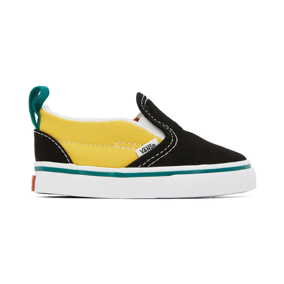 Vans Baby Black & Red Slip-On V Sneakers (VN0A5EFKBML)
