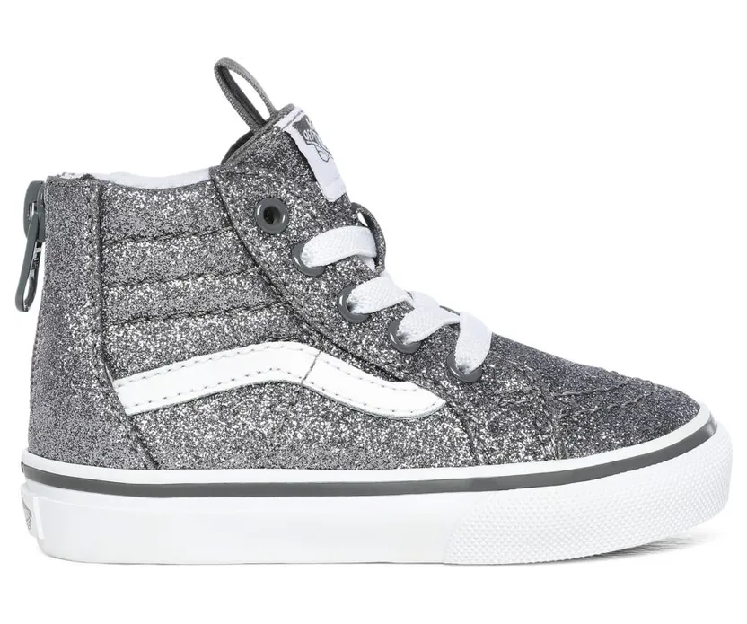 VANS Glitter Sk8-hi Zip Peuterschoenen (Grijs)