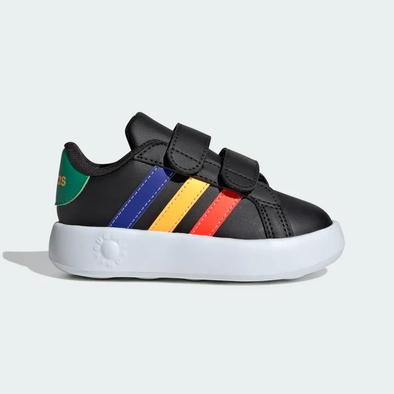 adidas Grand Court 2.0 Kids Core Black / Lucid Blue / Court Green (IE1372)