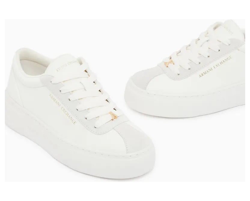 Armani Low Cut Sneakers With Suede And Tumbled Finish (XW003065-AF28674-U0011) (5)