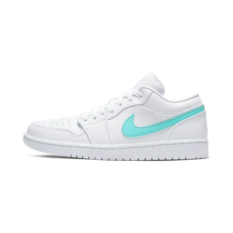 Air Jordan 1 Low ‘White Multi-Color’ White/Multi-Color/Light Aqua (CW7033-100)