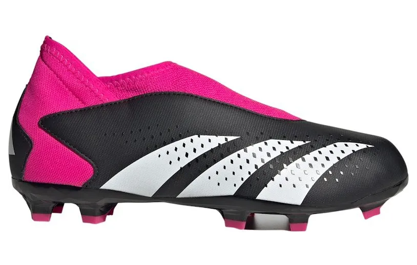 adidas Predator Accuracy.3 Laceless FG Core Black Cloud White Team Shock Pink (GW4606)