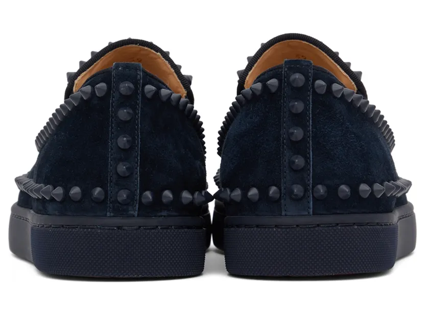 Christian Louboutin Navy Pik Boat Mens Flat Sneakers (1130280) (2)