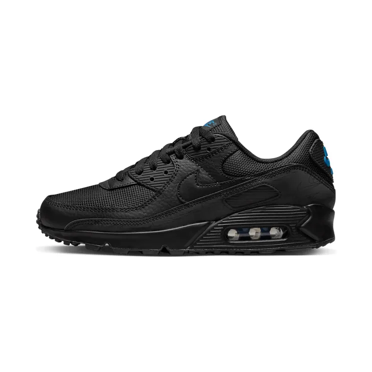 Nike Air Max 90 Black Blue Reflective “Black / Dark Marina Blue” (DZ4504-001)