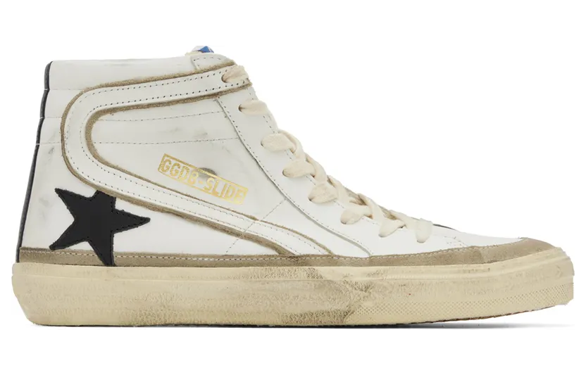 Golden Goose White Slide High-Top Sneakers (GWF00369.F003259.11198)
